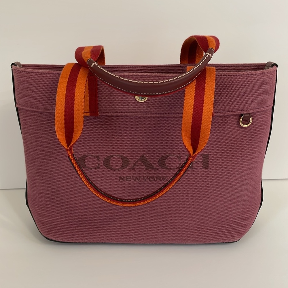 Coach Small Canvas Tote Light Raspberry Multi - Picture 4 of 12